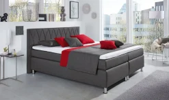 hapo Boxspringbett »ATLANTA« Topper separat erhältlich!,erhältlich in verschiedenen Breiten, Farben & Maratzenarten