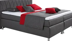 hapo Boxspringbett »ATLANTA« Topper separat erhältlich!,erhältlich in verschiedenen Breiten, Farben & Maratzenarten