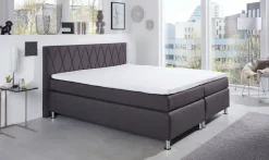 hapo Boxspringbett »ATLANTA« Topper separat erhältlich!,erhältlich in verschiedenen Breiten, Farben & Maratzenarten