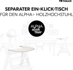 Hauck Hochstuhltablett »Alpha Click Tray, Speckle Beige« aus recyceltem Material
