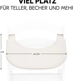 Hauck Hochstuhltablett »Alpha Click Tray, Speckle Beige« aus recyceltem Material