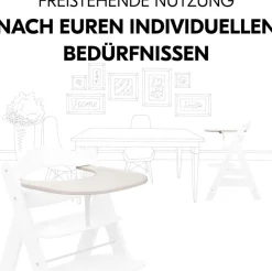 Hauck Hochstuhltablett »Alpha Click Tray, Speckle Beige« aus recyceltem Material