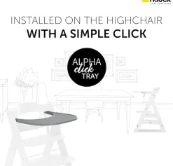 Hauck Hochstuhltablett »Alpha Click Tray, grau« Hauck Hochstuhl Alpha+
