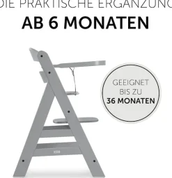 Hauck Hochstuhltablett »Alpha Wooden Tray Essbrett, grey« für Hochstühle Alpha+ und Alpha+ Select