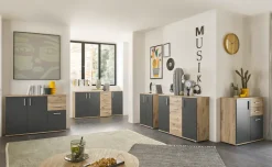 HBZ Kommode »BC-Drift-2, Mehrzweckschrank Stellmaß BxHxT 60x84x35 cm« 1 Stk. tlg. Schrank mit 2 Türen und 1 Einlegeboden