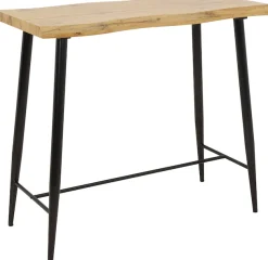 HELA Bartisch »GABI« Baumkantentisch, 120 cm Breite, Industrial Design, Wildeiche oder Grau