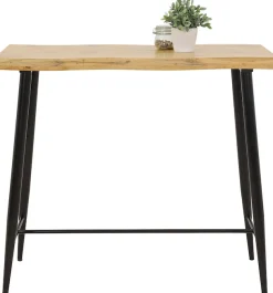 HELA Bartisch »GABI« Baumkantentisch, 120 cm Breite, Industrial Design, Wildeiche oder Grau