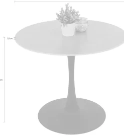 HELA Bistrotisch »PAOLA Esstisch rund« 90 cm, robuste Steinplatte, verschiedene Steinfarben, Pflegeleicht