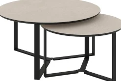 HELA Couchtisch »MASSA« Set, 2 Stk. tlg. 2er Set, Gestell rechteckig, Melamin mit Schweizer Kante