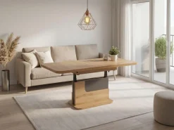 HELA Couchtisch mit Funktion, ausziehbar und höhenverstellbar
