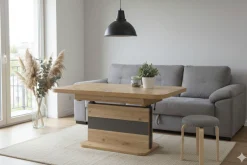 HELA Couchtisch mit Funktion, ausziehbar und höhenverstellbar