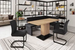 HELA Eckbankgruppe »Pia« Set, 4 Stk. tlg. Esstisch ausziehbar, Bank links/rechts montierbar
