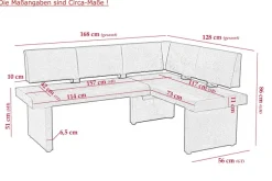HELA Eckbankgruppe »Pia« Set, 4 Stk. tlg. Esstisch ausziehbar, Bank links/rechts montierbar