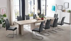 HELA Essgruppe »Lia, 11tlg. Sitzgruppe, Extra viel Platz« Set, 11tlg.-Set, ausziehbar, Esstisch plus 10 Stühle, 11 Stk. tlg. Ausziebar 160 - 300 cm