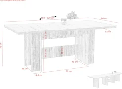 HELA Essgruppe »Lia, 11tlg. Sitzgruppe, Extra viel Platz« Set, 11tlg.-Set, ausziehbar, Esstisch plus 10 Stühle, 11 Stk. tlg. Ausziebar 160 - 300 cm