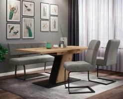 HELA Essgruppe »Luise I G Tisch Sitzbank Stühle« Set, 4 Stk. tlg. Ausziehtisch 140 - 180 cm Esszimmer Bestseller