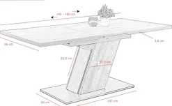 HELA Essgruppe »Luise I G Tisch Sitzbank Stühle« Set, 4 Stk. tlg. Ausziehtisch 140 - 180 cm Esszimmer Bestseller