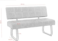 HELA Essgruppe »Luise I G Tisch Sitzbank Stühle« Set, 4 Stk. tlg. Ausziehtisch 140 - 180 cm Esszimmer Bestseller
