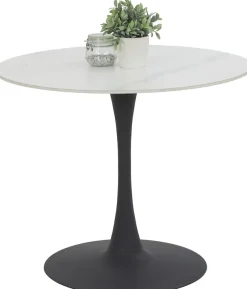 HELA Essgruppe »MOSEL« 3 Stk. tlg. Tisch 90x75 cm, Platte rund, gesinterter Stein, Armlehnenstuhl