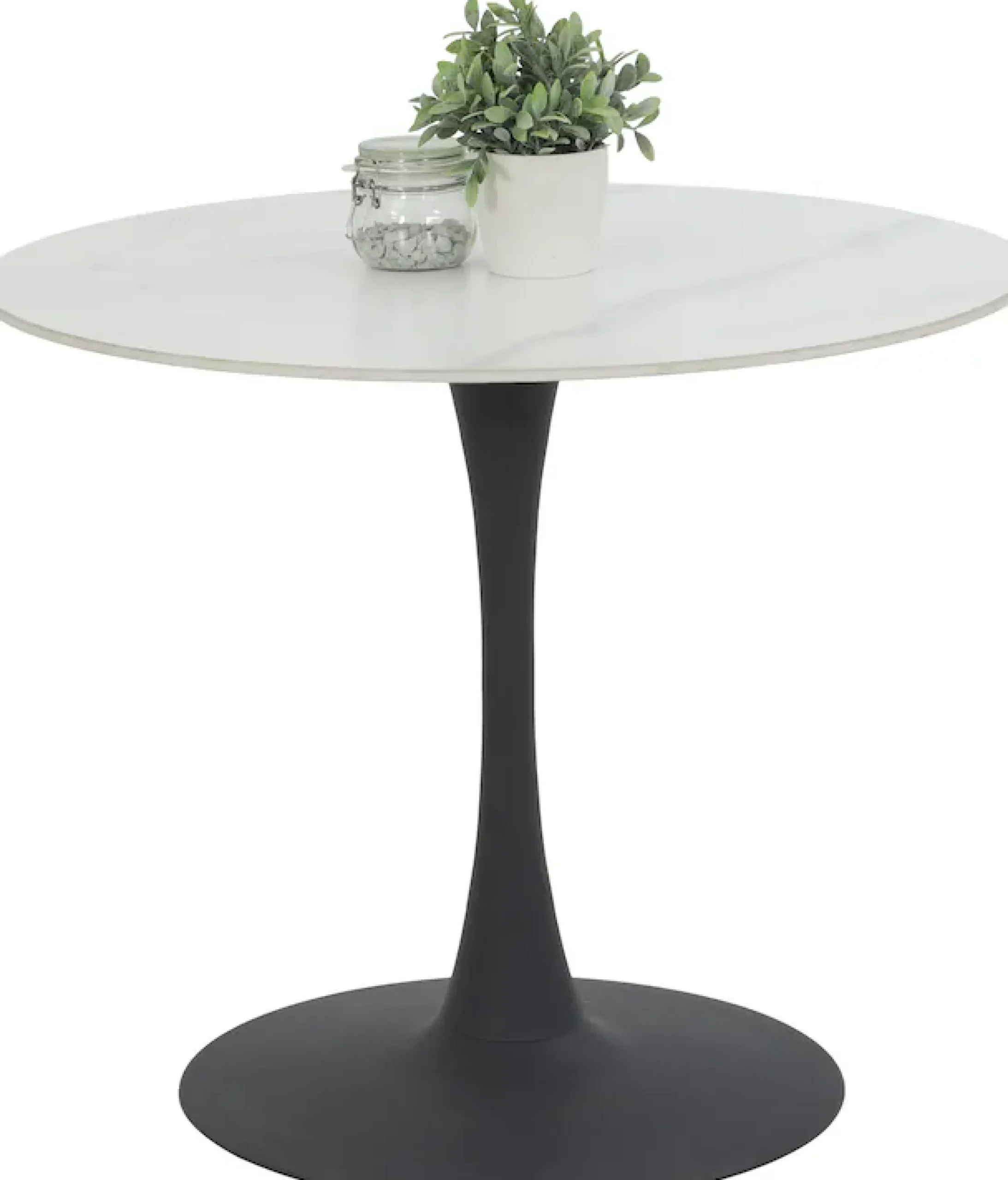 HELA Essgruppe »MOSEL« 3 Stk. tlg. Tisch 90x75 cm, Platte rund, gesinterter Stein, Armlehnenstuhl