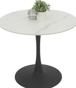 HELA Essgruppe »MOSEL« 3 Stk. tlg. Tisch 90x75 cm, Platte rund, gesinterter Stein, Armlehnenstuhl