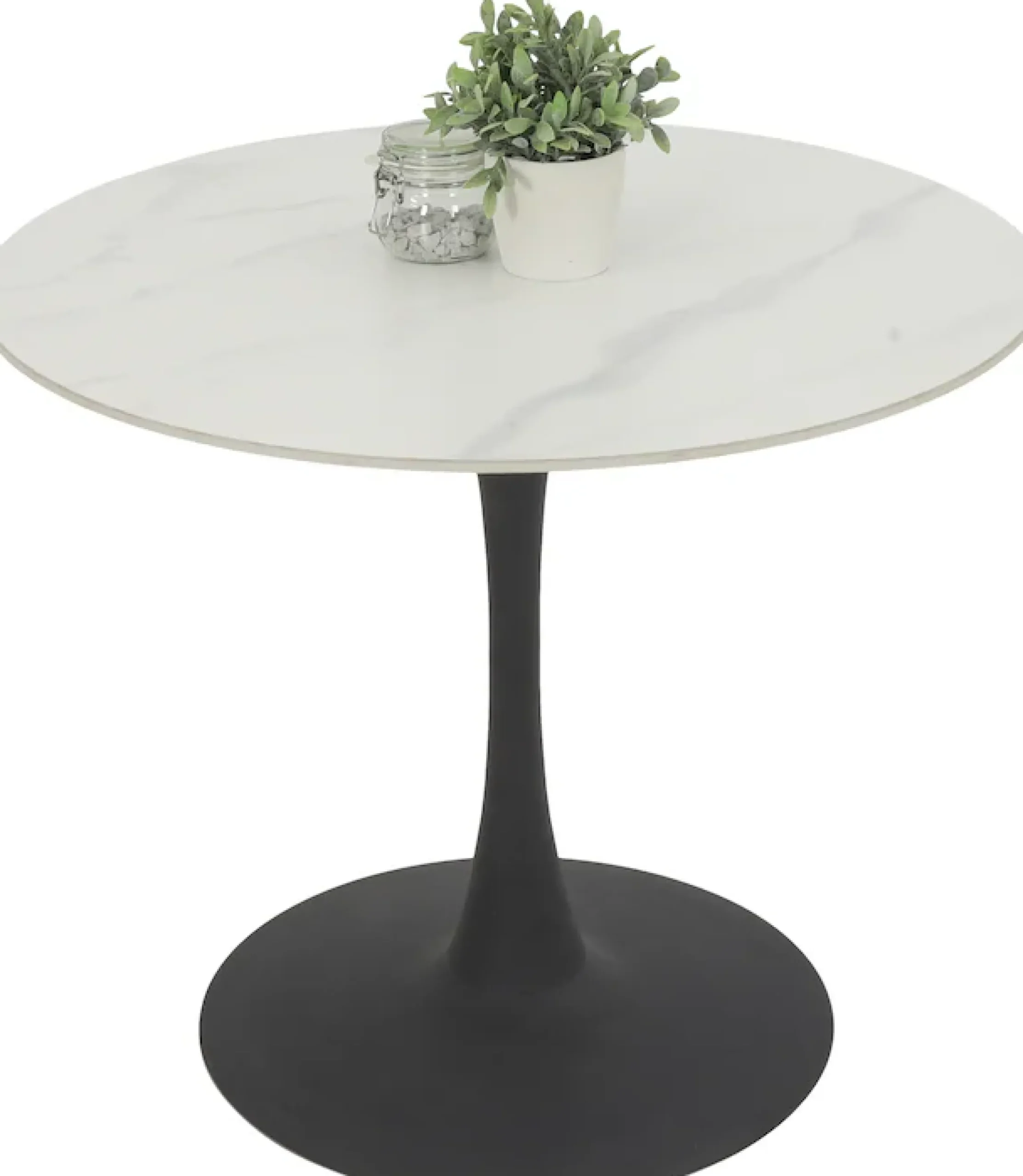 HELA Essgruppe »MOSEL« 3 Stk. tlg. Tisch 90x75 cm, Platte rund, gesinterter Stein, Armlehnenstuhl