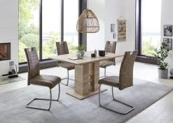 HELA Essgruppe »Ulla« Set, 5 Stk. tlg. ausziehbar 140 - 220 cm, Edelstahl, 140 Kg Belastbar