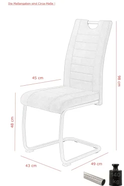HELA Essgruppe »Ulla« Set, 5 Stk. tlg. ausziehbar 140 - 220 cm, Edelstahl, 140 Kg Belastbar