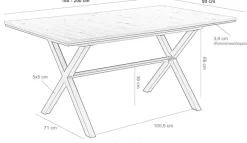 HELA Esstisch ausziehbar 160-200 cm
