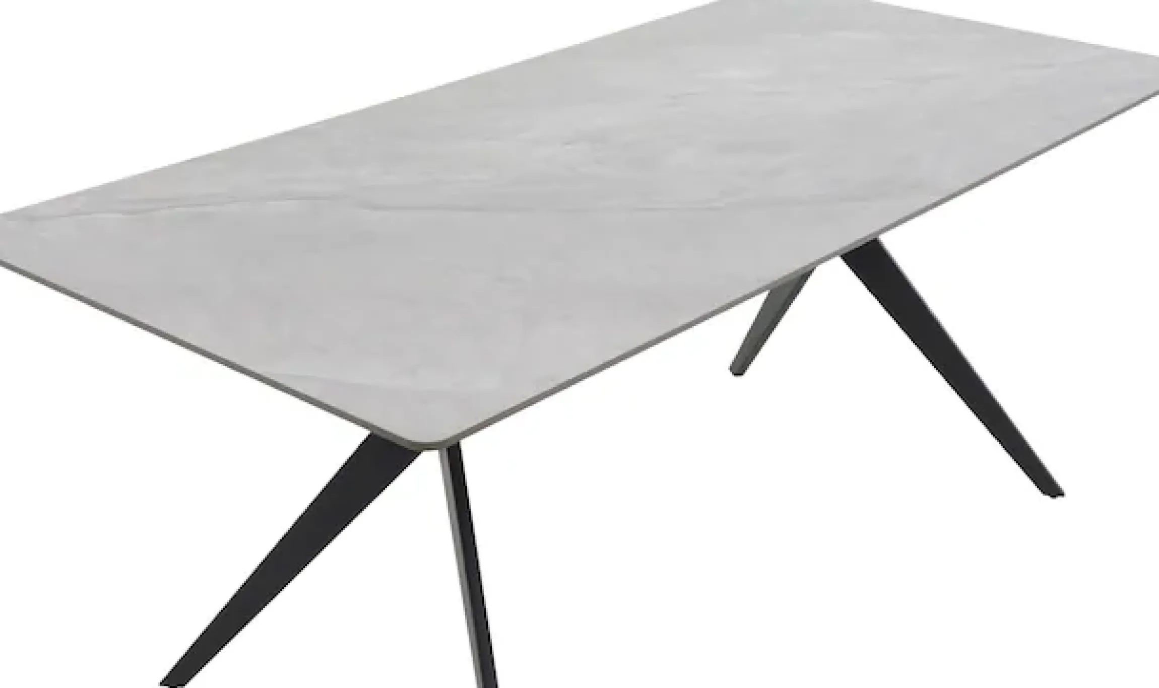 HELA Esstisch »PACCINO« 1 Stk. tlg. Sintered Stone, Marmoroptik, Platte fest (1 cm), Metallgestell konisch