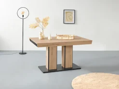 HELA Säulen-Esstisch Synchronauszug 140-180-220cm