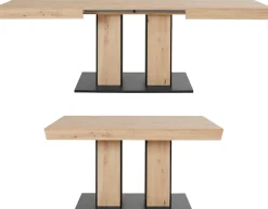 HELA Säulen-Esstisch Synchronauszug 140-180-220cm