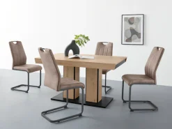 HELA Säulen-Esstisch Synchronauszug 140-180-220cm