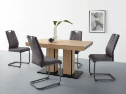 HELA Säulen-Esstisch Synchronauszug 140-180-220cm