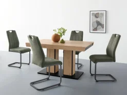 HELA Säulen-Esstisch Synchronauszug 140-180-220cm