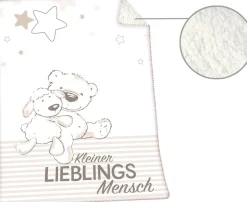 Herding Babydecke »Jonas Lieblingsmensch« mit niedlichem Motiv, Kuscheldecke