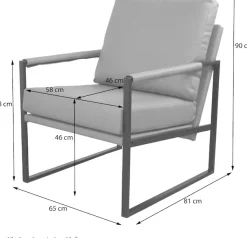 HOFMANN LIVING AND MORE Loungesessel 1 Stk. tlg.