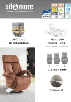 HOLLISTER TV-Sessel »Enjoy« in Größe L, wahlweise mit Motor und Aufstehhilfe
