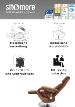 HOLLISTER TV-Sessel »Enjoy« in Größe L, wahlweise mit Motor und Aufstehhilfe