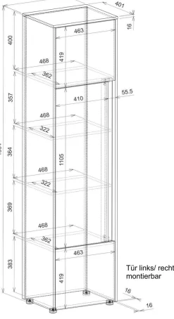 Home affaire Aktenschrank »CiTY/GiRON« Stauraumschrank zeitlos modern, wohnliches Home Office, Breite 50 cm
