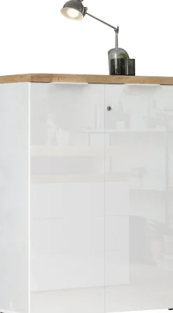 Home affaire Aktenschrank »Easy H 115 cm, Büroschrank, Mehrzweckschrank mit 2 Türen« Metallgriffe,abschließbar, Top 38 mm stark