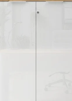 Home affaire Aktenschrank »Easy H 115 cm, Büroschrank, Mehrzweckschrank mit 2 Türen« Metallgriffe,abschließbar, Top 38 mm stark
