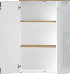 Home affaire Aktenschrank »Easy H 115 cm, Büroschrank, Mehrzweckschrank mit 2 Türen« Metallgriffe,abschließbar, Top 38 mm stark