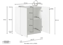 Home affaire Aktenschrank »Essential, Mehrzweckschrank, Büroschrank mit 2 Türen« & verstellbaren Einlegeböden, Höhe 86 oder 166 cm, Made in Italy