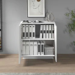 Home affaire Aktenschrank »Essential, Mehrzweckschrank, Büroschrank mit 2 Türen« & verstellbaren Einlegeböden, Höhe 86 oder 166 cm, Made in Italy