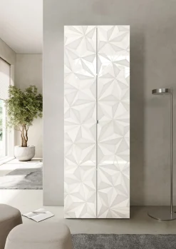 Home affaire Aktenschrank »Prisma, Breite 63 cm, Höhe 184 cm, 2 Türen (3 Einlegeböden)« Büroschrank, Mehrzweckschrank, Front mit Siebdruck