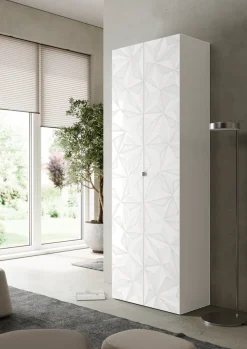 Home affaire Aktenschrank »Prisma, Breite 63 cm, Höhe 184 cm, 2 Türen (3 Einlegeböden)« Büroschrank, Mehrzweckschrank, Front mit Siebdruck