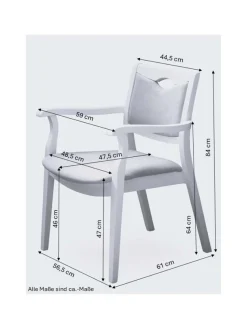 Home affaire Armlehnstuhl »London, Stuhl, Komfortsessel, 3 Gestellfarben, Made in Italy« () 1 Stk.Extra-komfortabel, ergonomisch, fleckenabweisendes Gewebe, Massivholz