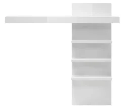 Home affaire Aufsatzregal »Carat, modernes Regal, Wandhalter mit Ablagefächern, 137 cm breit« vielseitig einsetzbares Wandboard, in Weiß Hochglanz