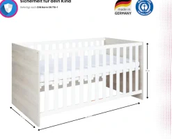 Home affaire Babymöbel-Set »Geert« Spar-Set, Kinderbett, Wickelkommode, 2 Stk. tlg. mit Kinderbett und Wickelkommode; Made in Germany
